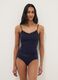 Blaue Slim-Fit-Stretch-Viskose-Tr&auml;gerhemd mit Spitze_0