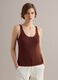 Brown viscose-blend regular-fit glitter tank top_2