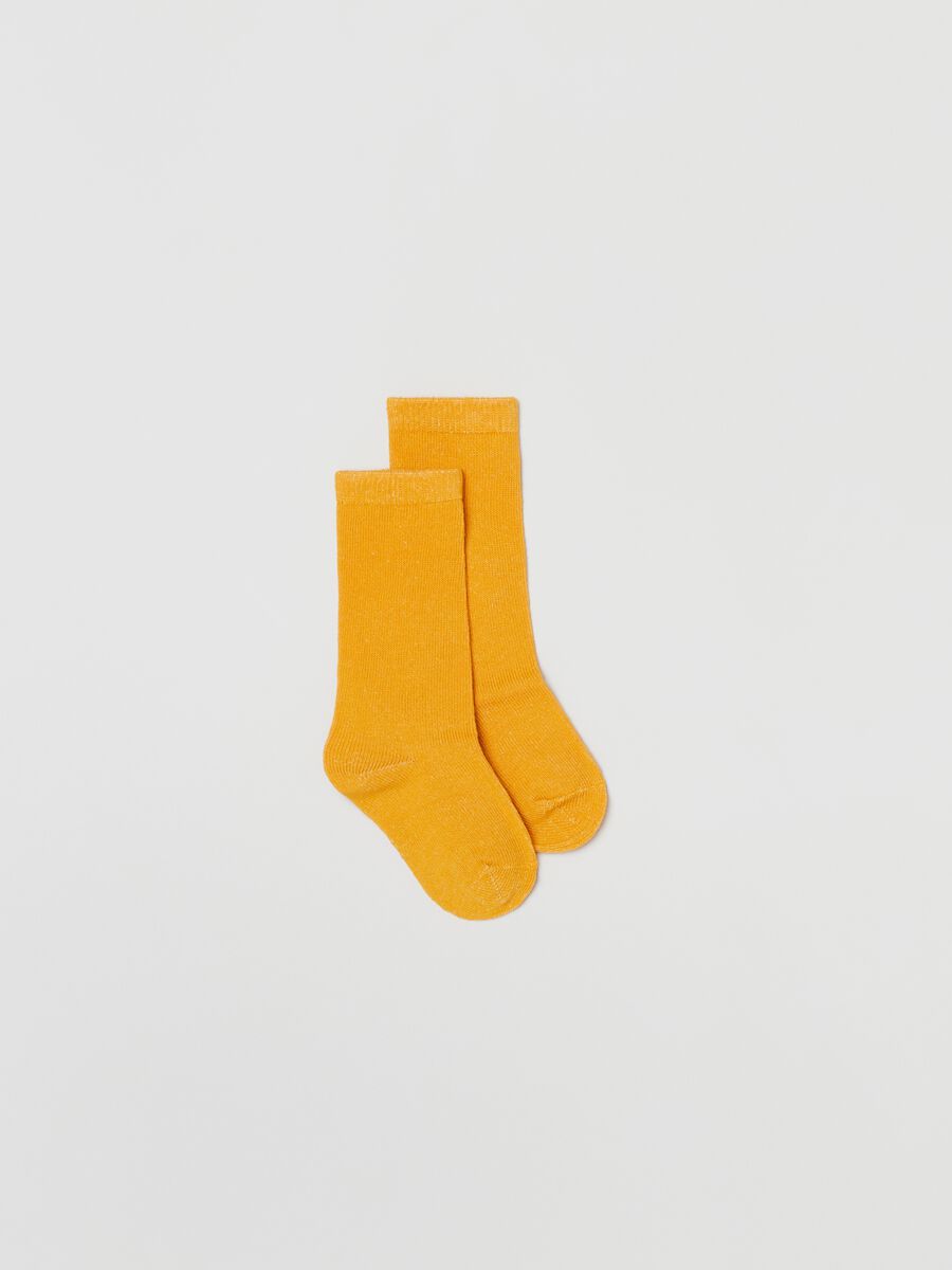 Three-pair pack long socks with geometric designs_1