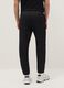 Black regular fit trousers with elasticated waist_2