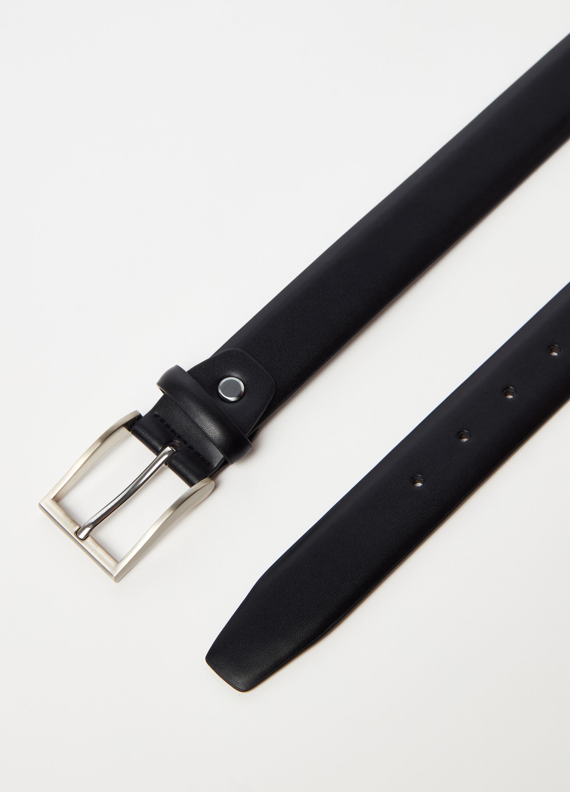 Skinny belt with square buckle
