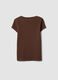 Brown stretch cotton crew-neck T-shirt, regular fit_5