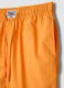 Orange regular fit sports shorts with white and black details_5