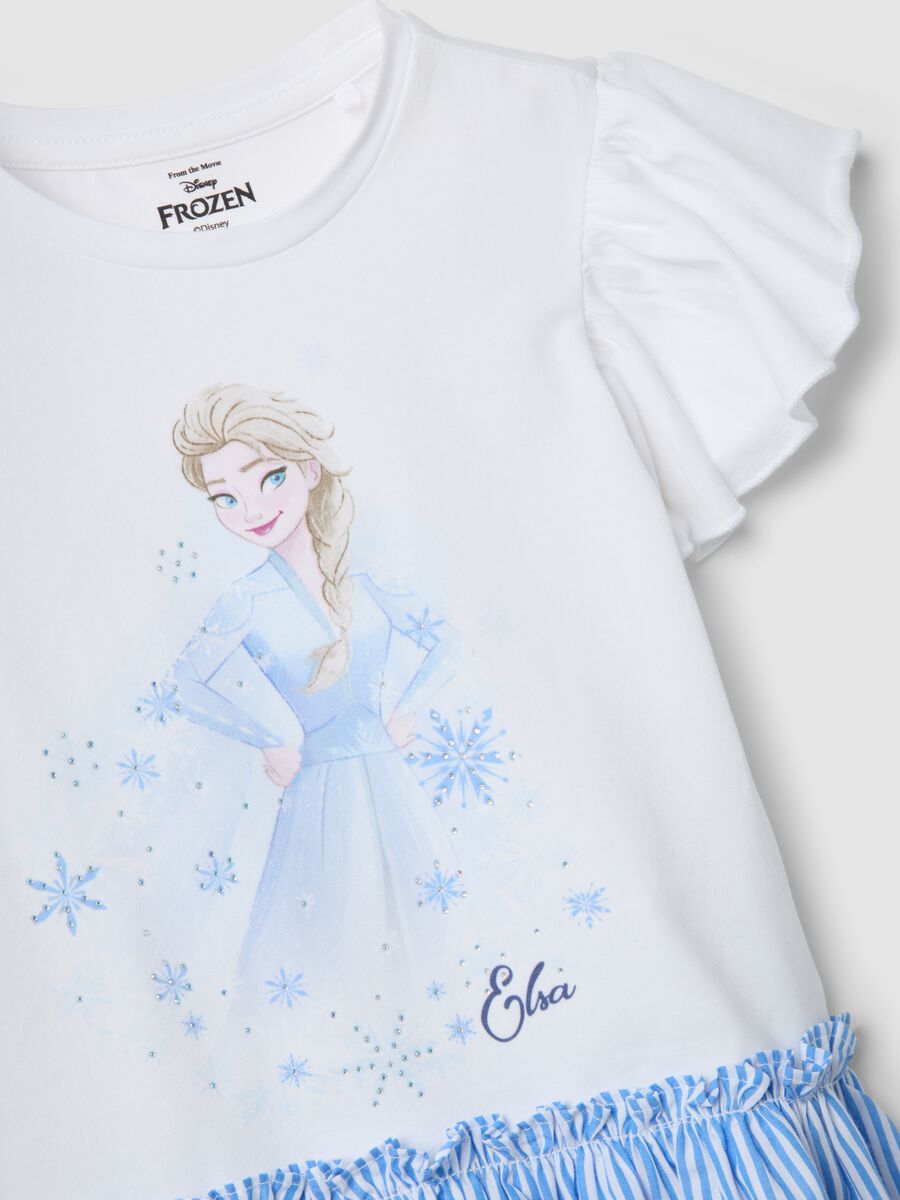 Vi&scaron;ebojna dječja haljina od elastičnog pamuka s Frozen printom_2