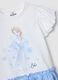 Mehrfarbiges M&auml;dchenkleid aus elastischer Baumwolle mit Frozen-Print_2