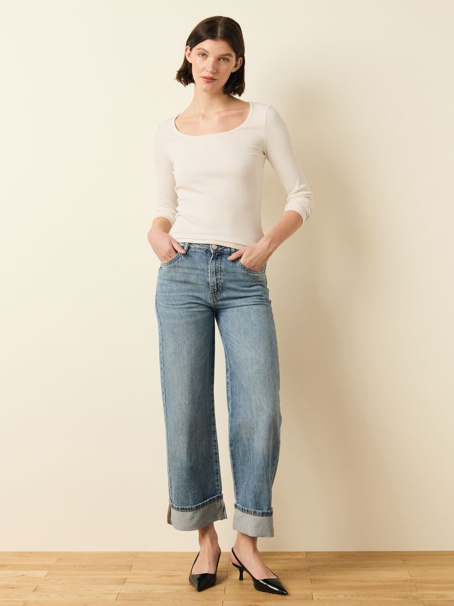 Ribbed T-shirt with long sleeves_2