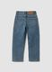 Jeans blu chiaro in cotone elasticizzato straight fit_1