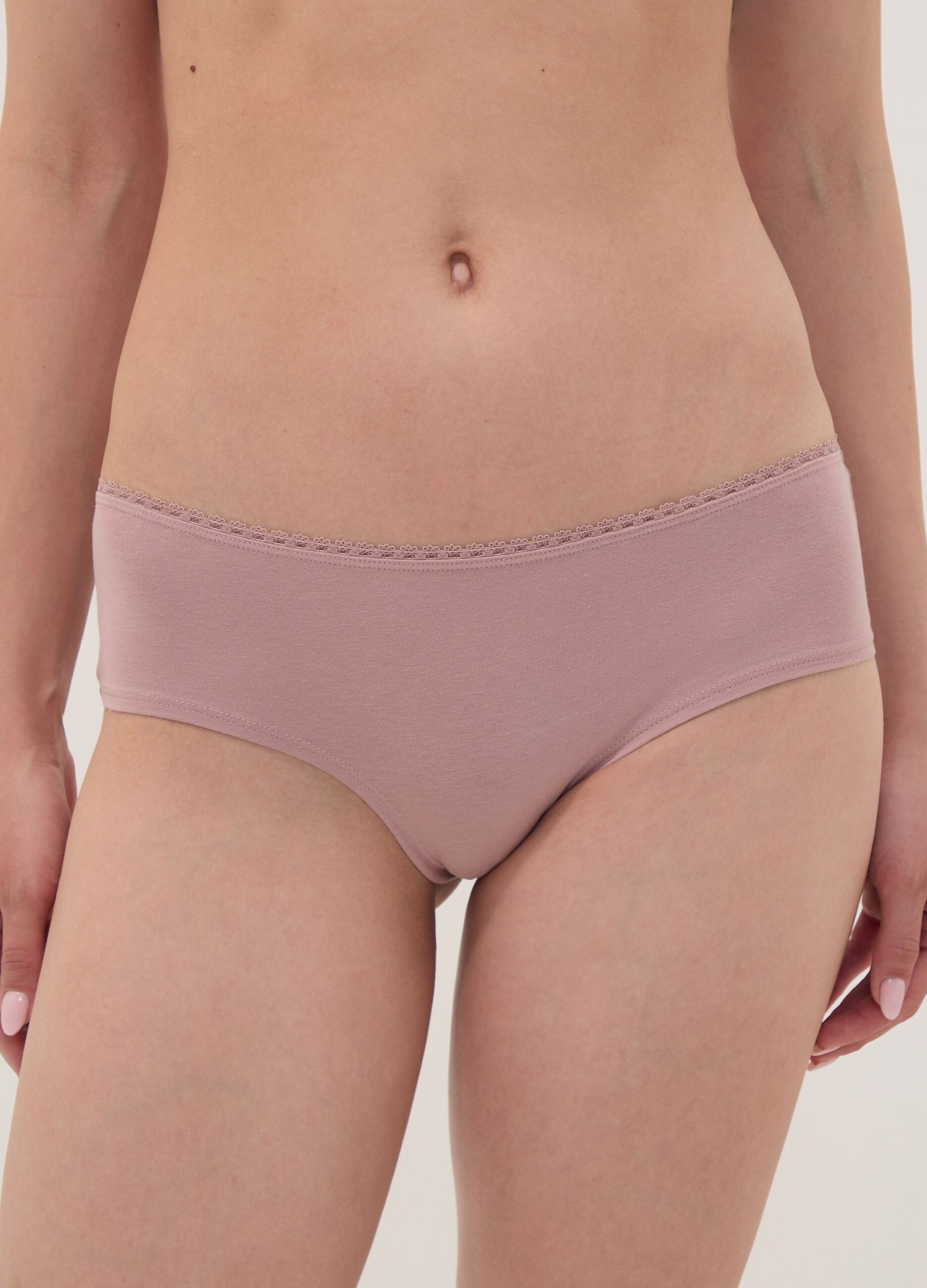 Conjunto de 3 cuecas hipster multicolor em algod&atilde;o org&acirc;nico el&aacute;stico