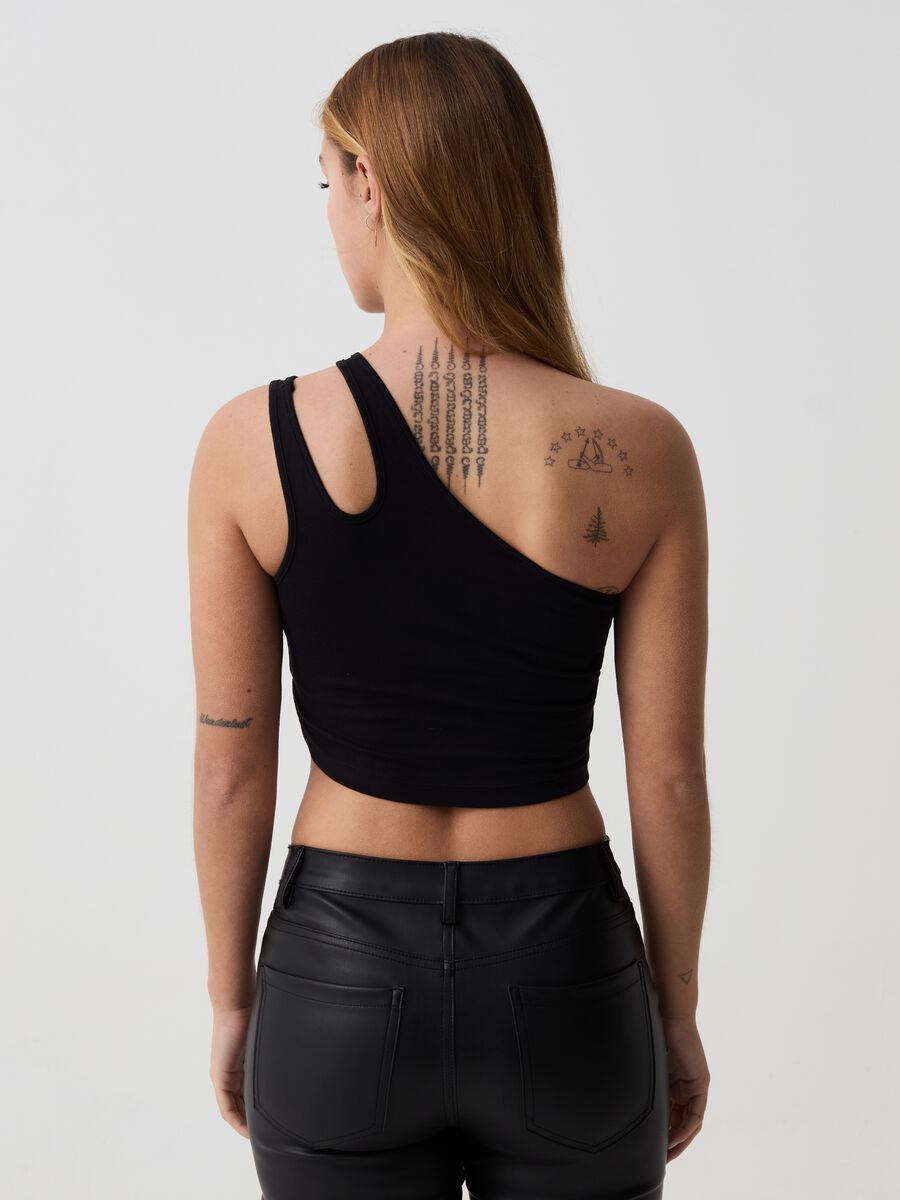 B.ANGEL FOR THE SEA BEYOND single-shoulder crop top with cut-out detail_2