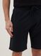 Black Regular Fit Cotton Blend Bermuda Shorts_3