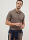 Brown stretch cotton blend polo shirt regular fit_0