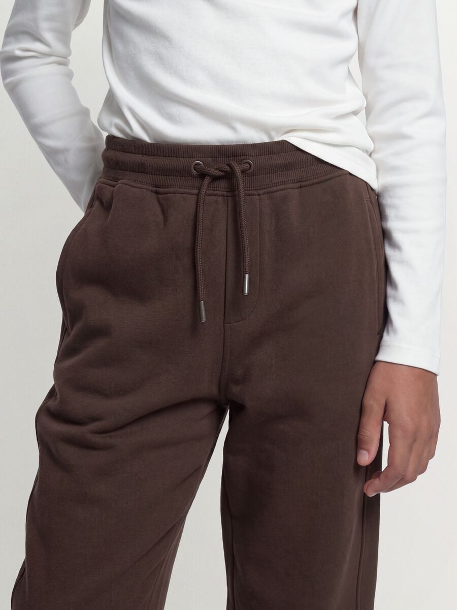 Brown jogger trousers in pure organic cotton_2