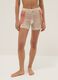 Beige pure cotton crochet shorts_1