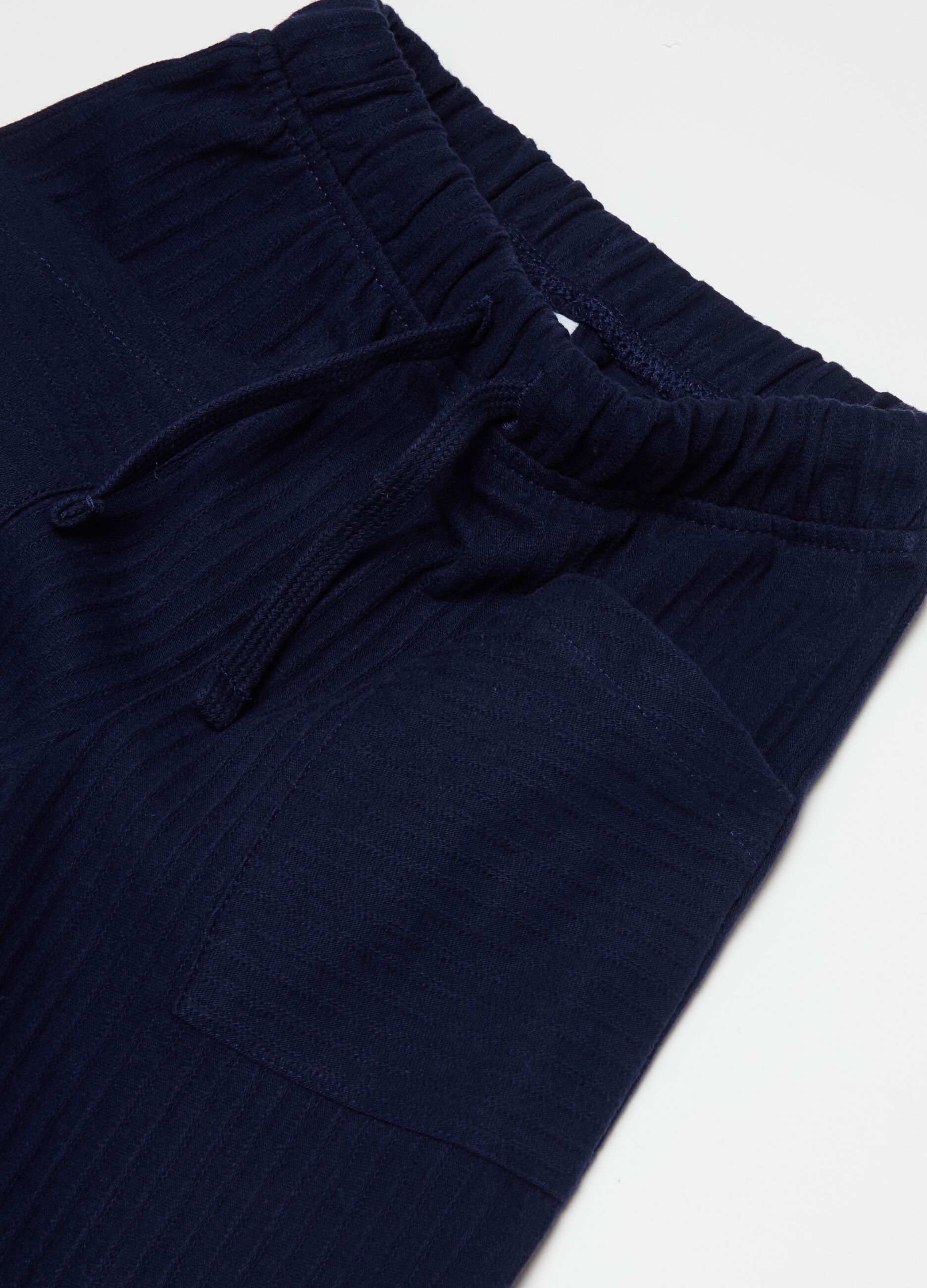 Organic cotton trousers with drawstring