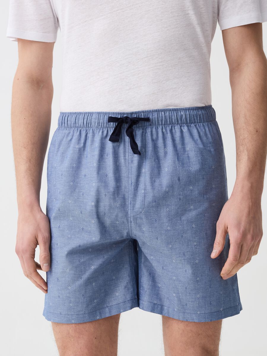 Shorts de pijama con cordón de ajuste estampado_1