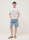 Wei&szlig;es T-Shirt aus reiner Baumwolle mit Print, Regular Fit_1