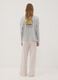 Grey marl organic cotton and viscose blend crew-neck pyjamas_2