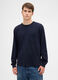 Blue long-sleeve cotton shirt_0