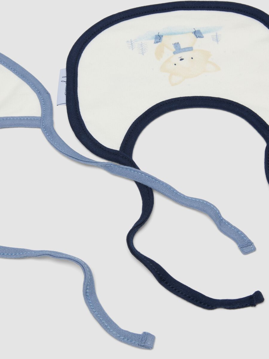 Bipack bavaglini bianco azzurro chiaro blu navy in puro cotone organico_2
