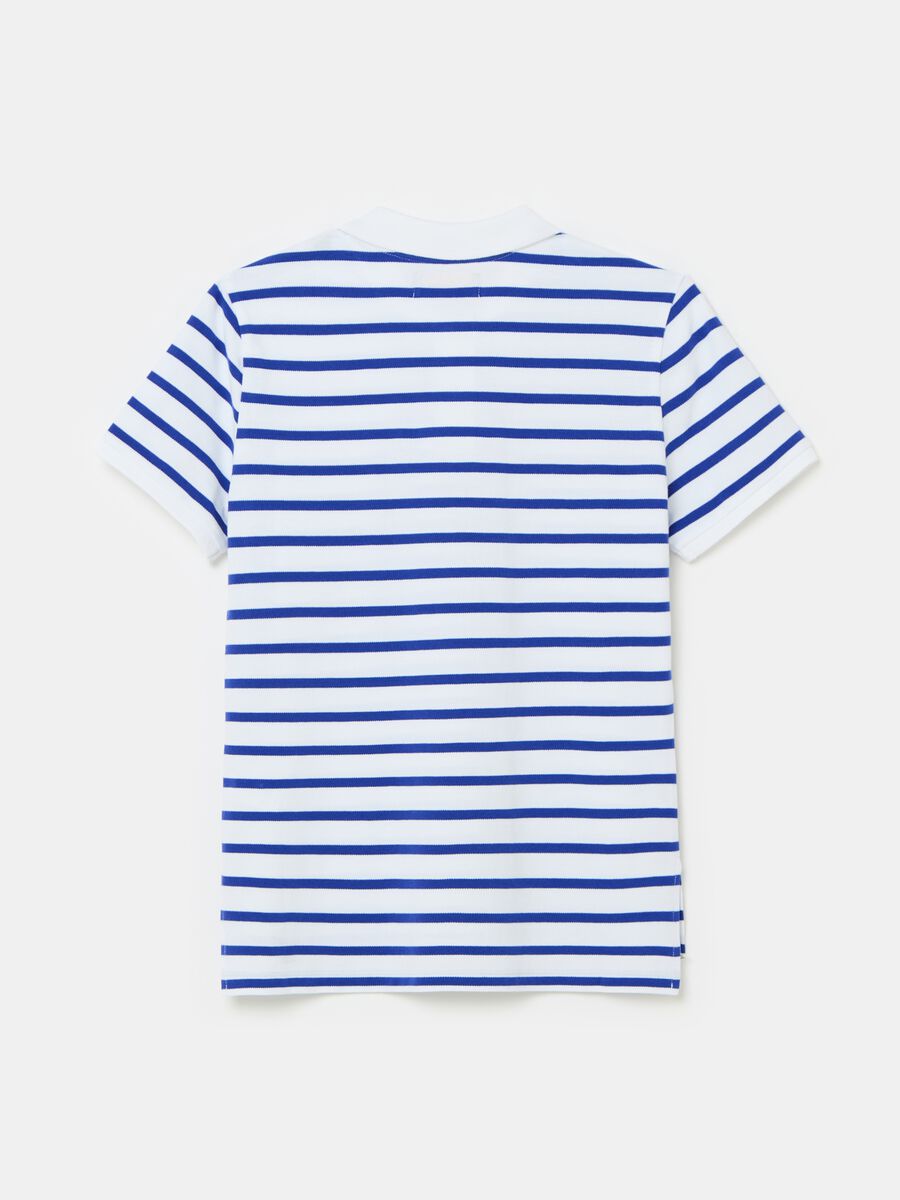 Organic cotton piquet polo shirt with stripes_4