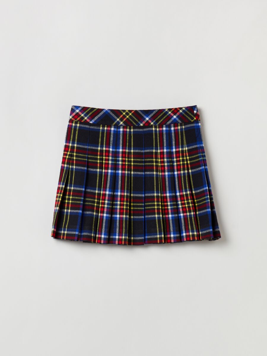 Pleated tartan skirt_4