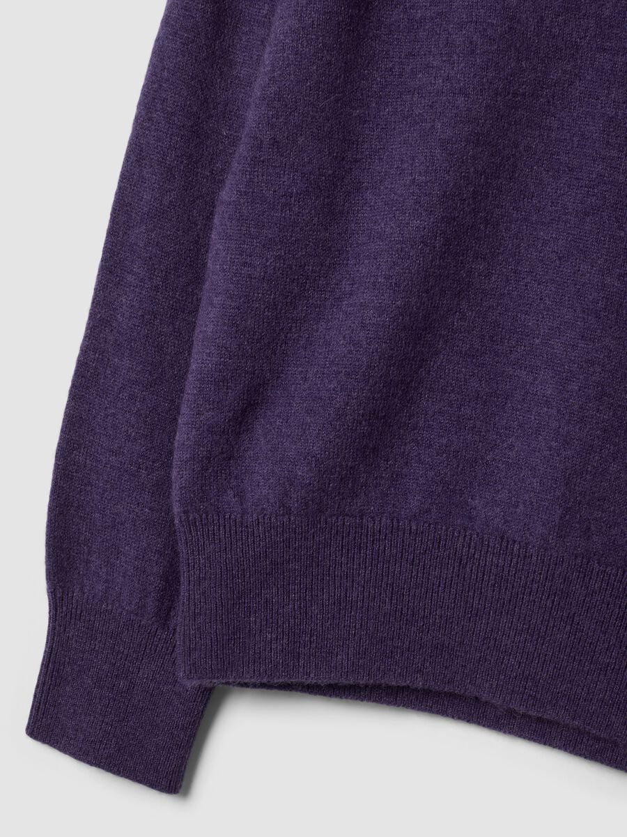 Violetter Pullover aus reiner Wolle mit langen &Auml;rmeln, Regular Fit_4