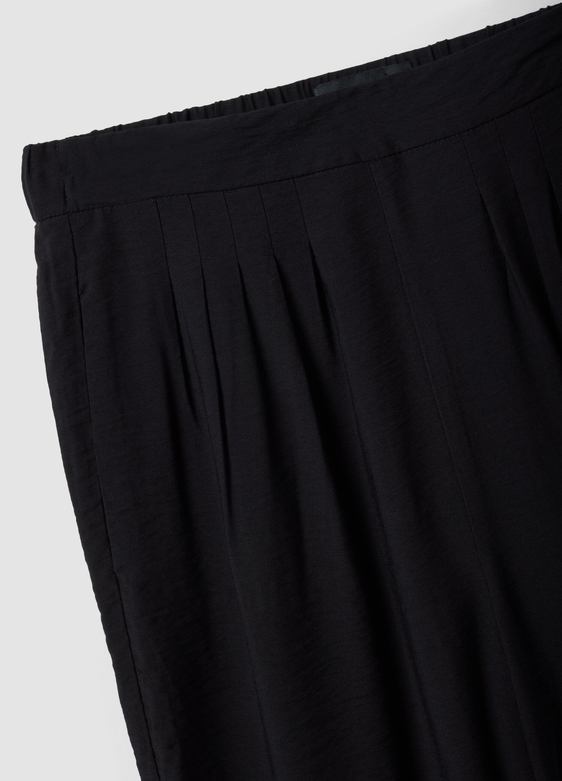 Black relaxed-fit viscose-blend trousers