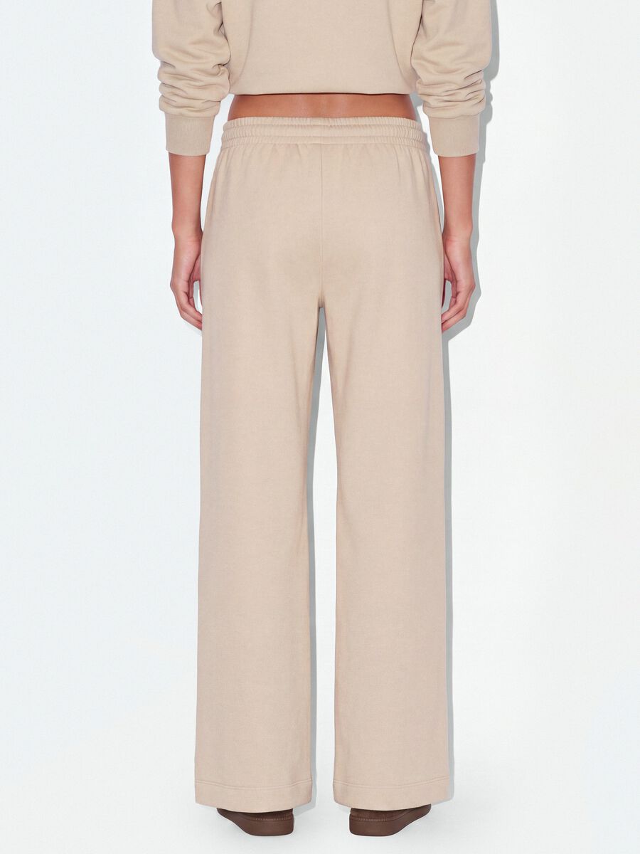 Beige cotton-blend straight-fit joggers_2