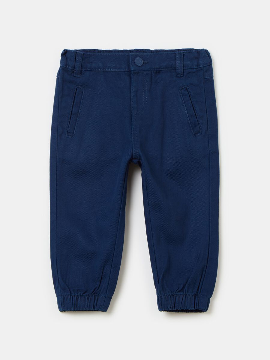 Lyocell and cotton jogger trousers_0