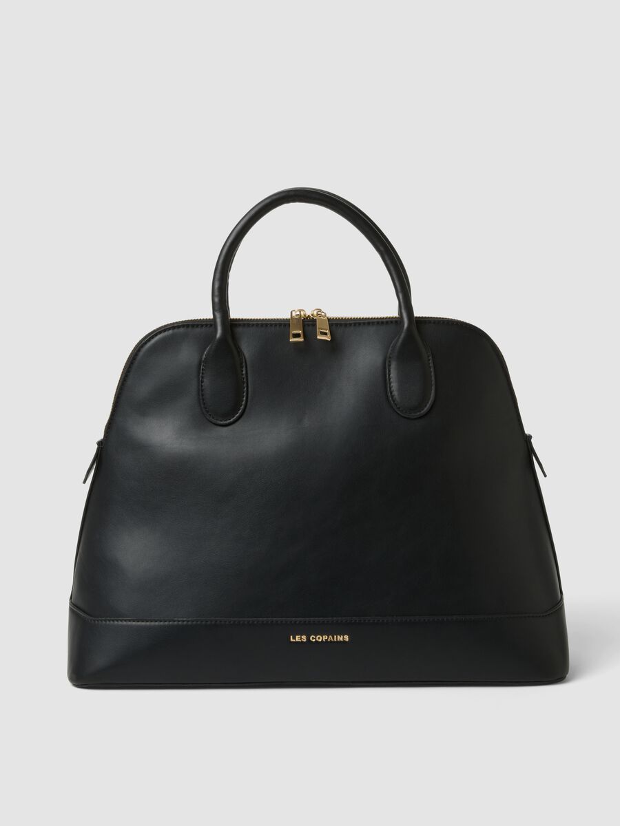 Schwarze Handtasche mit strukturierter Silhouette_0