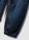 Jogger denim blu in misto cotone e viscosa con vita elasticizzata relaxed fit_2