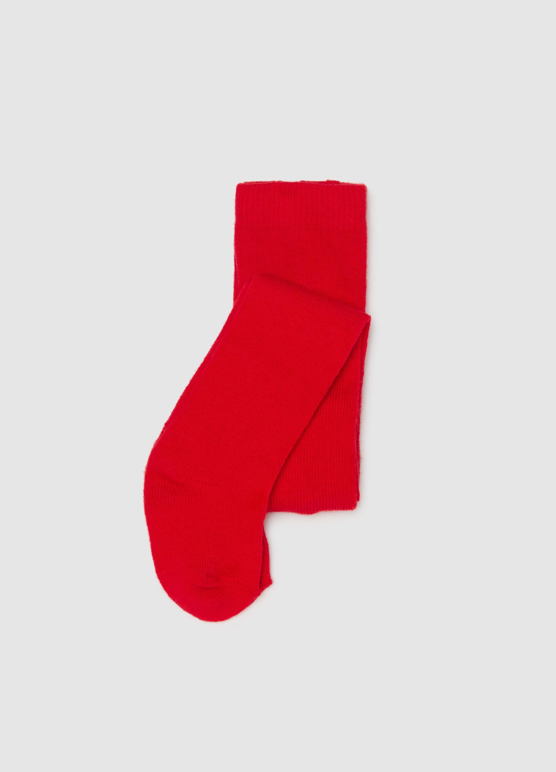 Red Baby Tights in Stretch Cotton