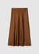 Brown Satin Long Skirt_4