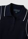 Sleeveless blue viscose blend slim fit polo with buttons_5
