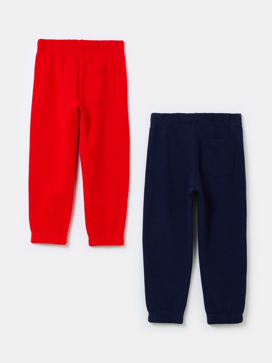 Two-pack joggers in French terry with print_1