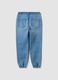 Blue denim jogger jeans in a cotton and viscose blend for boys_5