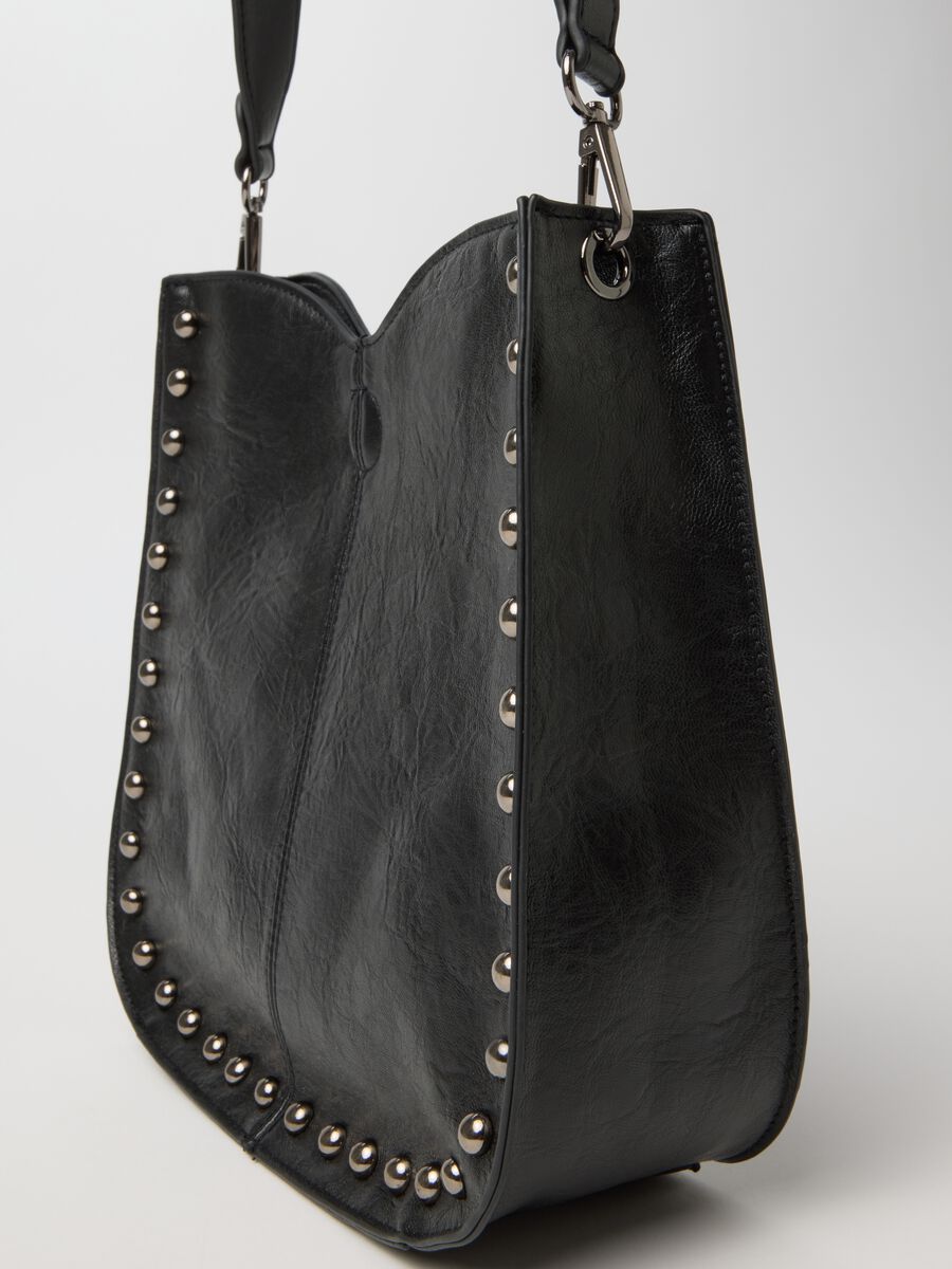 Black Studded Shoulder Bag_2