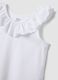 White pure cotton girls&rsquo; regular-fit tank top with ruffles_2