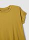 Yellow short-sleeve stretch viscose T-shirt_5