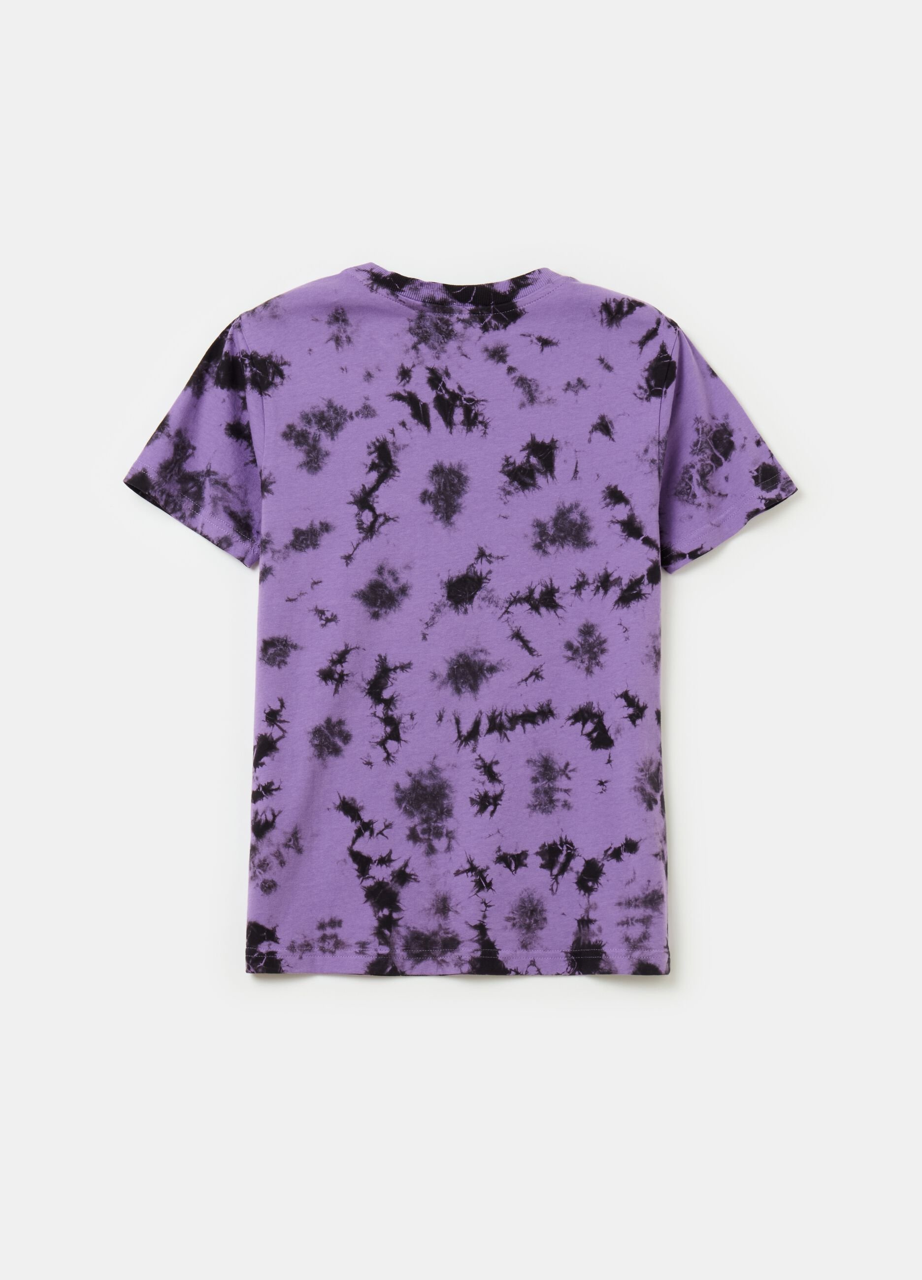 Tie-dye T-shirt with Pokémon Gengar print