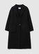 Black long coat in wool and cashmere blend regular fit_4