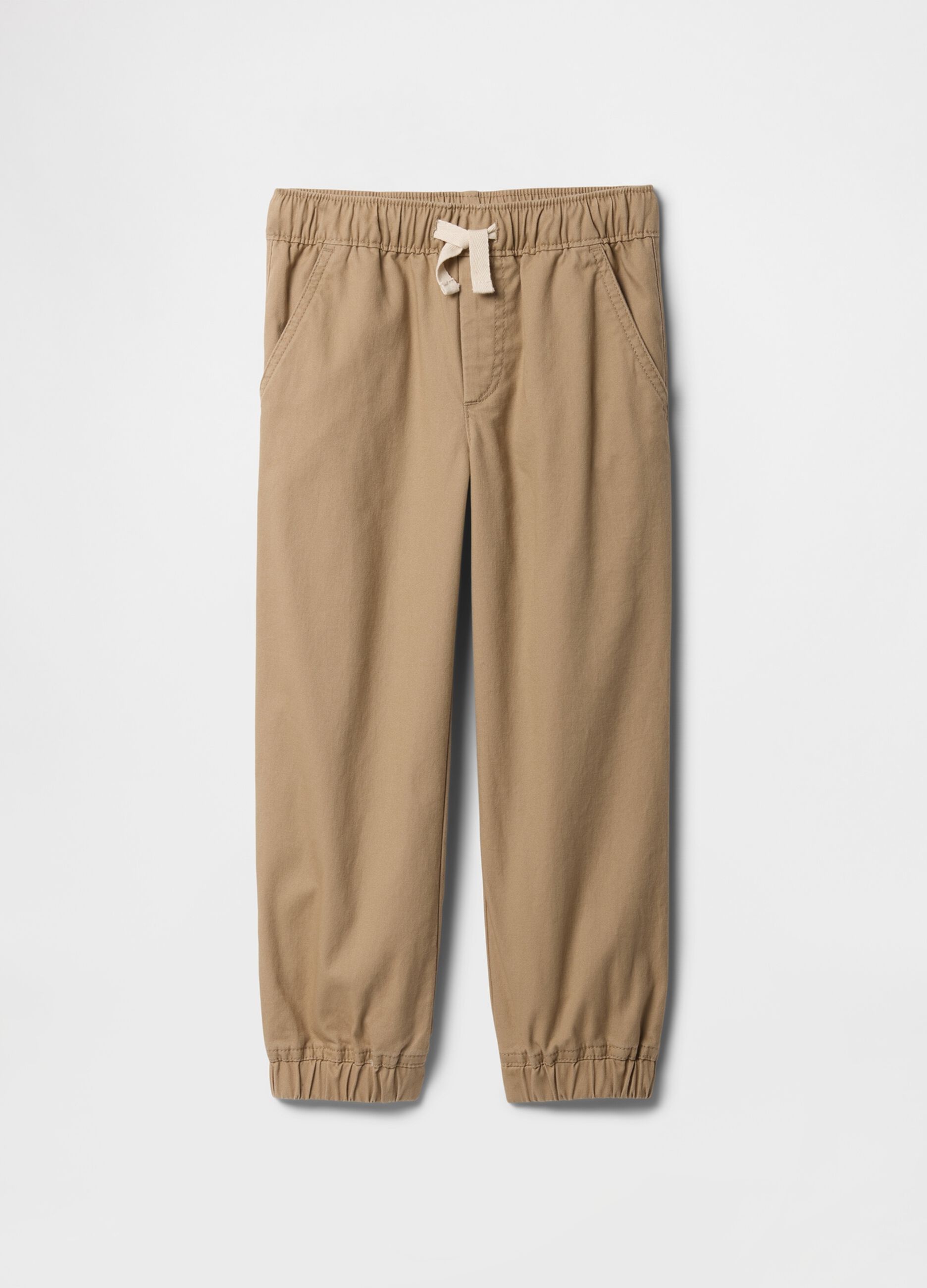 Brown stretch cotton joggers