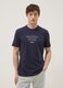 Blaues T-Shirt aus reiner Baumwolle mit kurzen &Auml;rmeln, Regular Fit_0