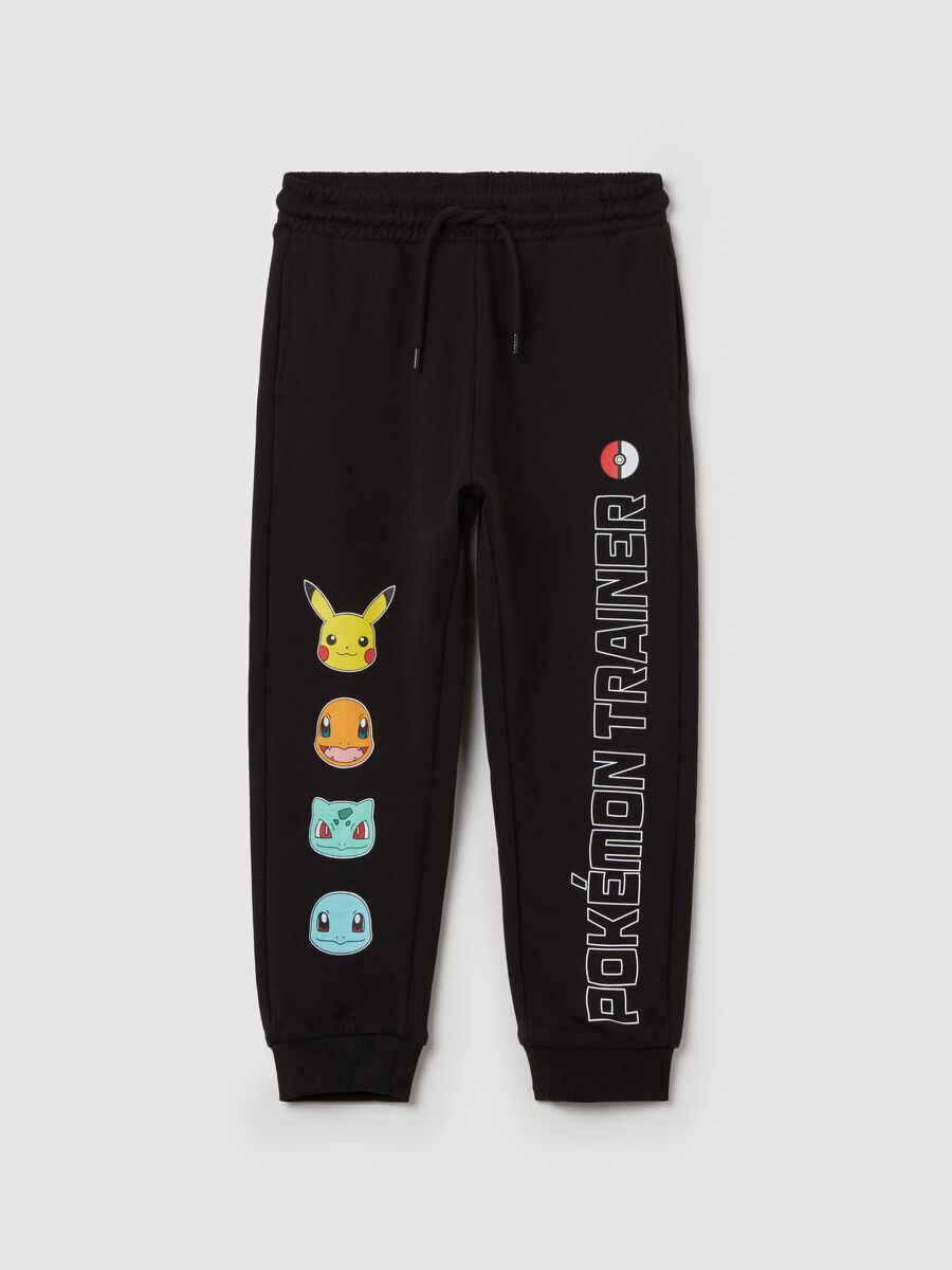Joggers with drawstring and Pokemon print_0