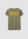 T-shirt infantil verde de algod&atilde;o puro, regular fit com estampa_0