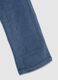 Children's blue regular fit ribbed cotton blend trousers_3