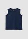 Blue pure cotton vest top with buttons_0
