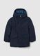 Blue Hooded Padded Jacket for Children_0