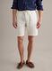 White pure linen Bermuda shorts with elasticated waistband_1