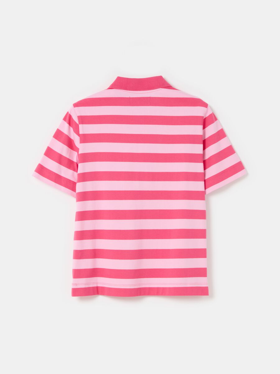 Striped cotton polo shirt_4